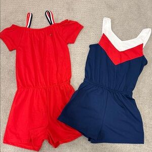Tommy Hilfiger Kids Red and Navy Romper Duo both size 7-8